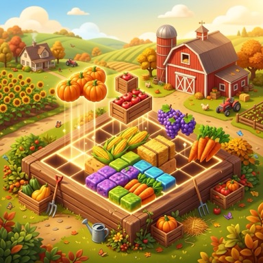 Farm Block Drop: Barnyard Harvest gameplay screenshot
