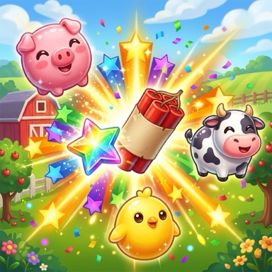 Farm Animal Match: Barnyard Crush gameplay screenshot